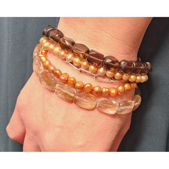 Vintage Layered Smoky Quartz Silpada Holiday Party - Picture 6 of 8